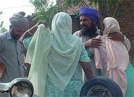 Relatives mourn over the tragic incident in Seeloani village