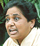 Mayawati addresses a press conference in New Delhi on Friday.