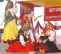Haryanvi group dance competition being held at Zonal  Youth Festival in Ambala 