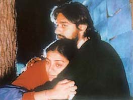 Tabu and Chandrachur Singh in a scene from Maachis