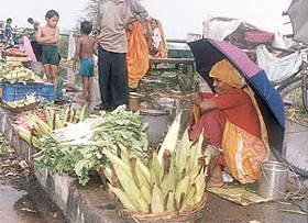 Rain or shine, making both ends meet is a hard task in the Capital.