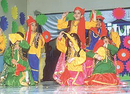 Heritage students presenting a cultural programme. 