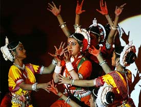 Dona Ganguly, wife of Indian cricket captain Saurav Ganguly, perform classical dance in Mumbai