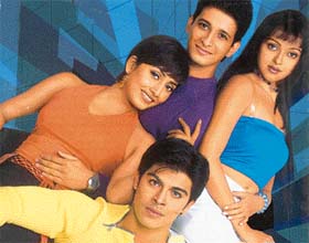 Sahil Khan, Sharman Joshi, Jaya Seal and Sonali Joshi in �Excuse Me�