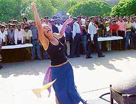 On the second day of AXN Xtreme Dhamaka roadshow and shooting