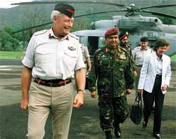 British Chief of Defence Staff General Michael Walker arrives in Srinagar on Friday