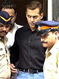 Salman Khan comes out of a court in Mumbai