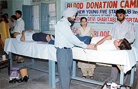 Students of SAN Jain School donate blood on the occasion of National Voluntary Blood Donation Day