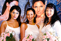 Indian top models Cleo Issacs, Shonali Rosario and Yana Gupta