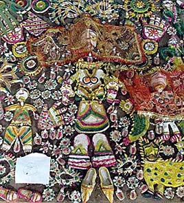 A 'Sanjhi' competition being held in Ambala on Friday