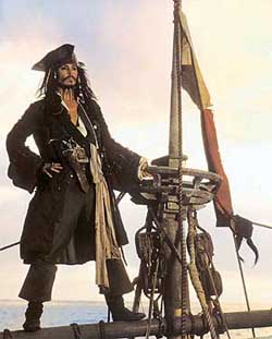 Johnny Depp in "Pirates of the Caribbean: The Curse of the Black Pearl"