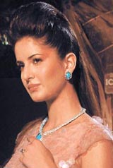 Model Katreena Kaif launching the Adamus, Ajay Leekha�s jewellery collection, at a fashion show 
