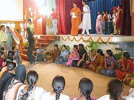 NSS volunteers participate in a personality development workshop at the Government College for Girls, Sector 11, Chandigarh, on Sunday.