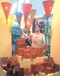 An exhibition on household textiles & accessories at Pragati Maidan