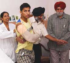 Indian hockey player Jugraj Singh with his father