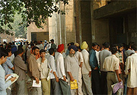 Heavy rush outside the Punjab State Education Board office