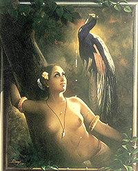 Abhisarika - the workmanship of Raamji Sharma.