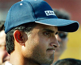 Indian captain Saurav Ganguly in a somber mood 