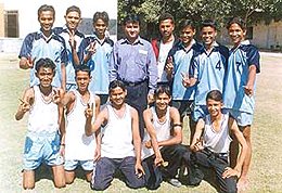 The under-19 kho-kho team of Sanjay Public School, Sector 44, which won the UT inter-school tournament held recently.