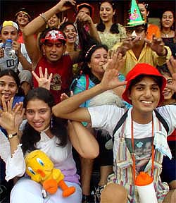 Students of NIFD enjoy a welcome party held in Ludhiana