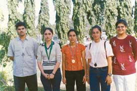 The UT shooting team which returned from Ahmedabad after winning laurels