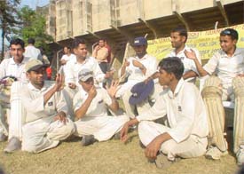 Deaf and dumb players at the third Punjab State Cricket Tournament