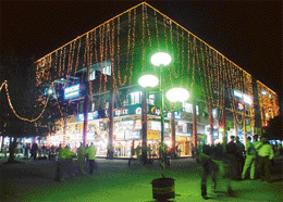 The Sector 17 market decorated like a bride attracts customers from far and wide.