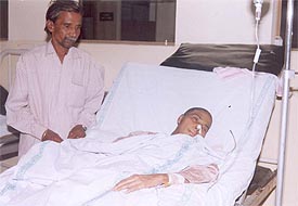 Santosh, who was mercilessly beaten up by a self-styled baba, recovering at CMCH