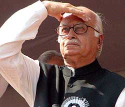 Deputy Prime Minister L. K. Advani at the 19th Raising Day celebration of National Security Guards at Manesar 