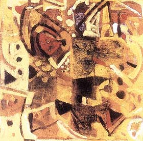 A painting of Achuthan Kudallur