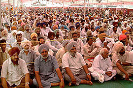 A gathering at the state-level function held in connection with the 333rd birth anniversary of Baba Banda Bahadur at Barnala on Thursday