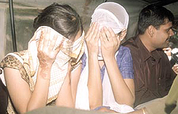 Some of the women arrested from a five star hotel in the Capital. They were allegedly involved in a thriving flesh trade racket.