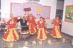Students of DPS Ibtida performing Rajasthani folk dance.
