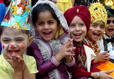 Tiny tots of Cherryfields Nursery School participate in a fancy-dress competition