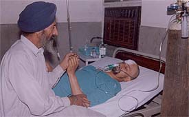 Gurmeet Singh recuperates at the DMC in Ludhiana