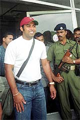 Ace tennis player Leander Paes, who underwent treatment in  the US, arrives at N. S. C. Bose airport in Kolkata  