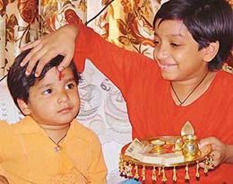 Bhaiya Dooj was celebrated with traditional gaiety in Chandigarh on Monday.