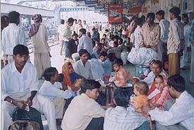 Passengers while away their time at the Ludhiana railway station