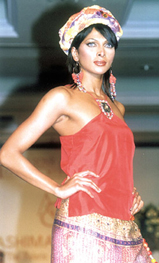 A model in the Ashima-Leena Fall-Winter Collection 2003 in the Capital on Tuesday.
