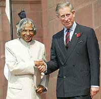 President A.P.J. Abdul Kalam with Prince Charles at Rashtrapati Bhavan 