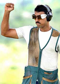 Rajyavardhan Singh Rathore exults after his victory in the men�s double trap event