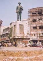 The statue of martyr Kartar Singh Sarabha which is proposed to be shifted to some other place