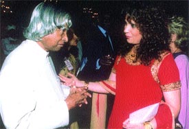 Dr A P J Kalam with Ghazal singer Penaz Masani at Rashtrapati Bhawan