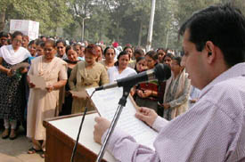 Mr Anurag Verma, Deputy Commissioner, Ludhiana, administers oath at a function organised to observe Rededication Day