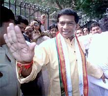 Chhattisgarh Chief Minister Ajit Jogi talks to mediapersons