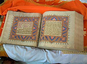 A rare 200-year-old hand written volume of Guru Granth Sahib