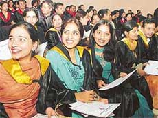 MBA and BCA students of Gian Jyoti Institute of Management and Technology, Phase II, SAS Nagar, in high spirits