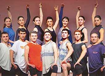 Members of the Armenian dance troupe