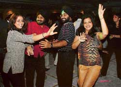 Party hoppers dance at Halloween Ball 