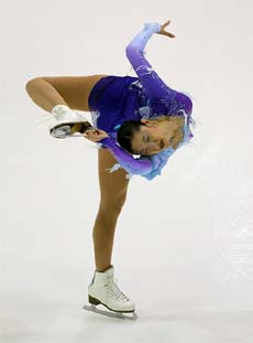 Shizuka Arakawa of Japan performs during her ladies' short programme at Skate Canada in Mississauga, Ontario,